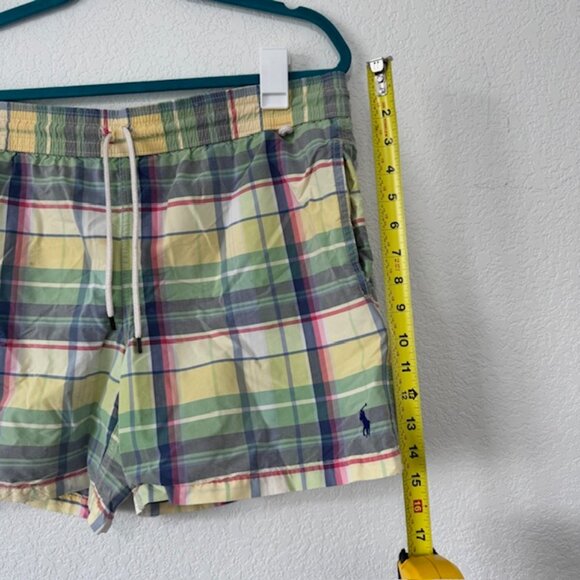 Polo Ralph Lauren Mens Multicolor Plaid Bathing Suit Swim Trunks size M EUC - Picture 8 of 8